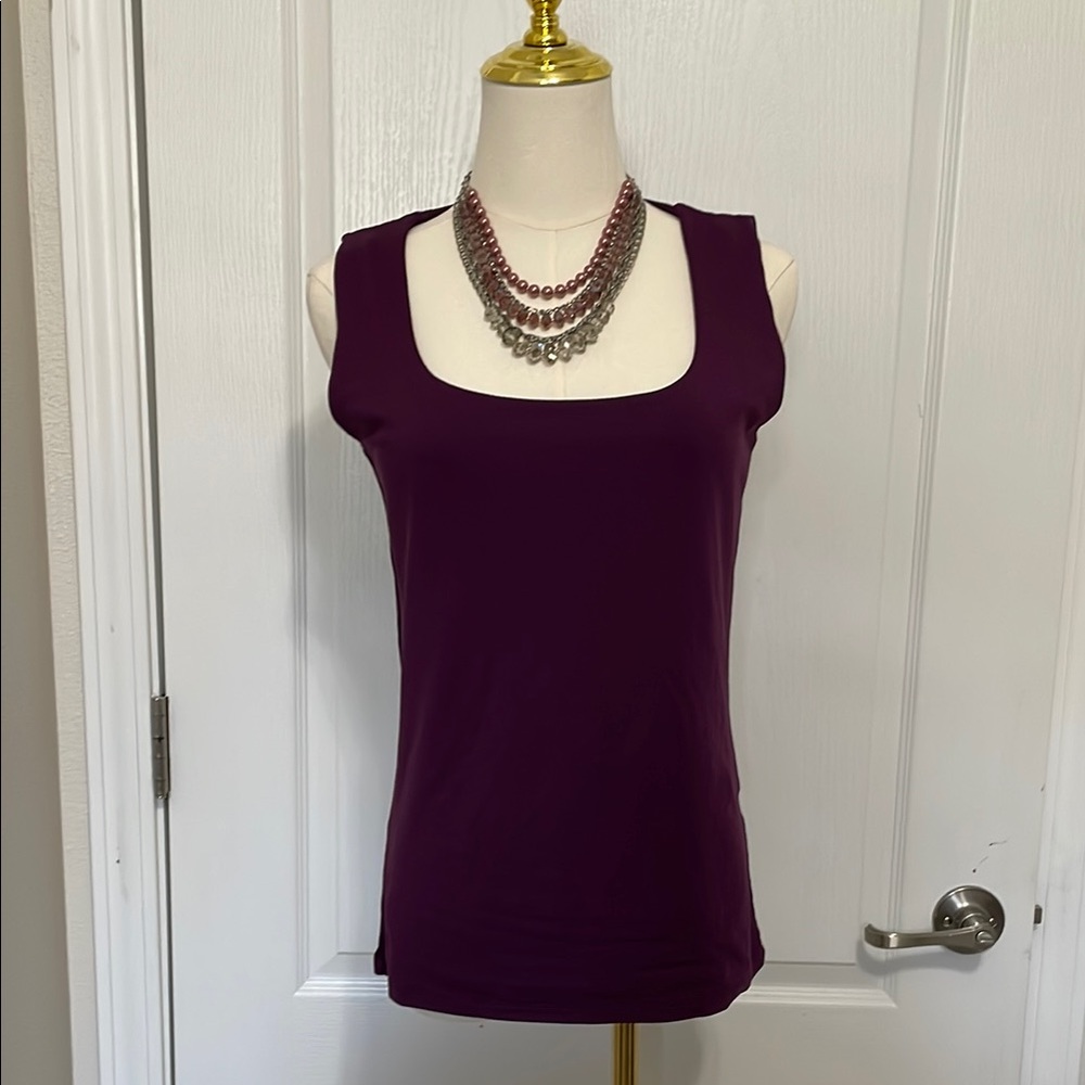 Zara Purple Fitted Sleeveless Tank Top